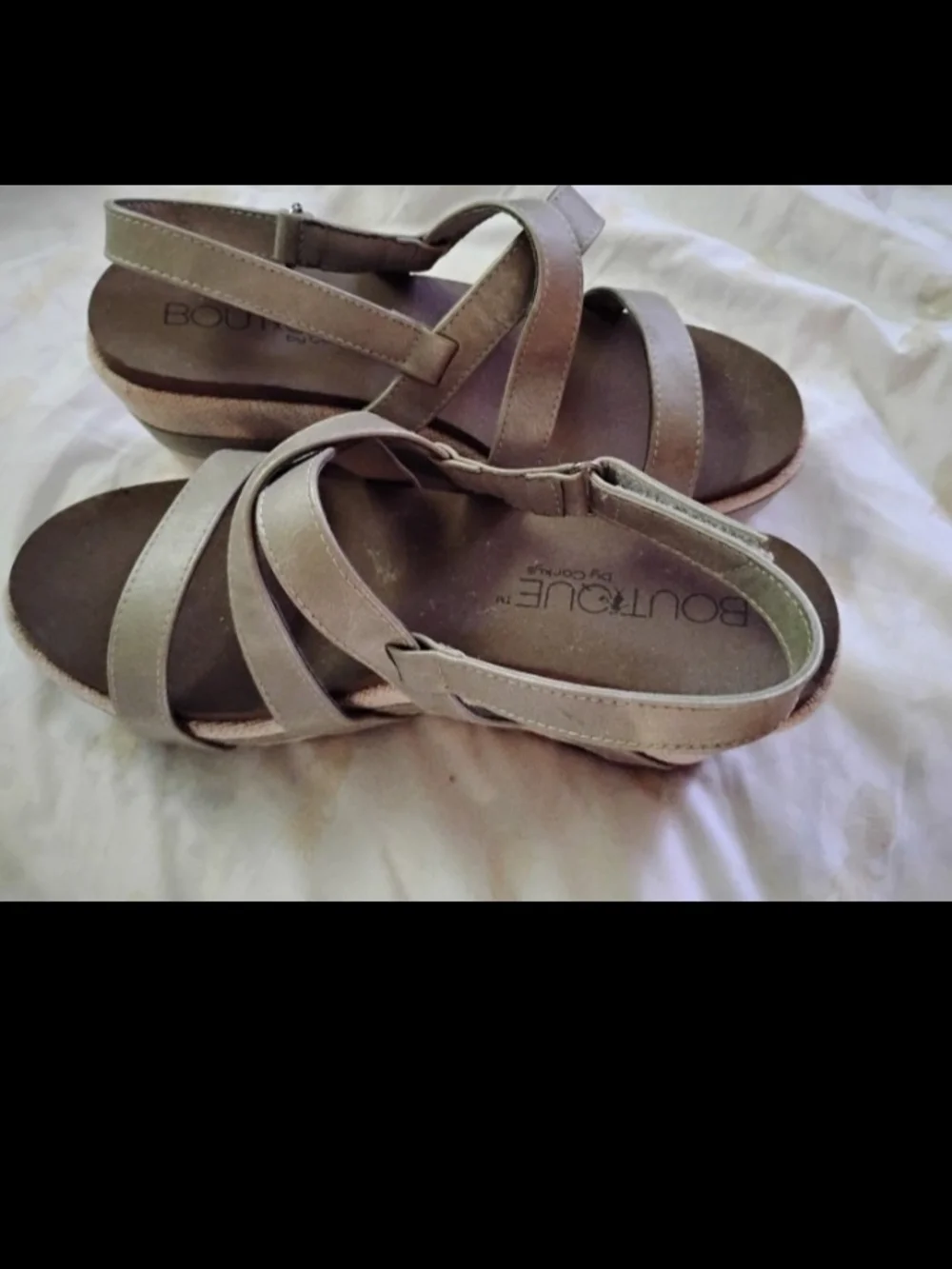 Corkys Women's Taupe Strappy Platform Sandals